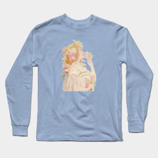 Art Nouveau Flower Woman Long Sleeve T-Shirt